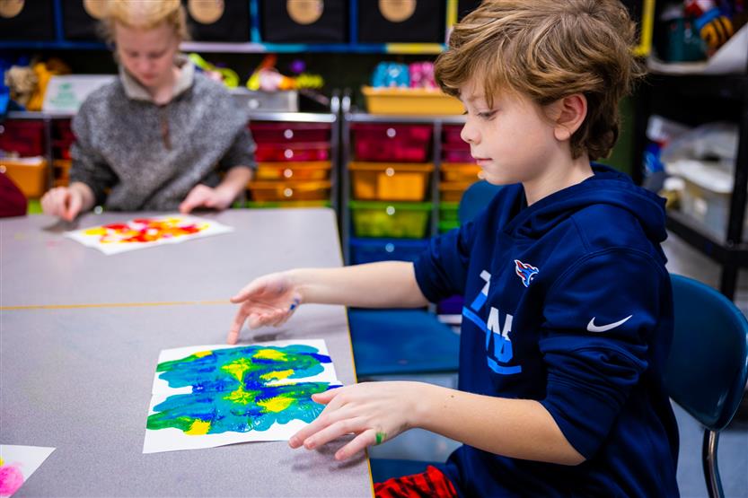 Students create print art